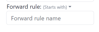 Search for Forward Rule